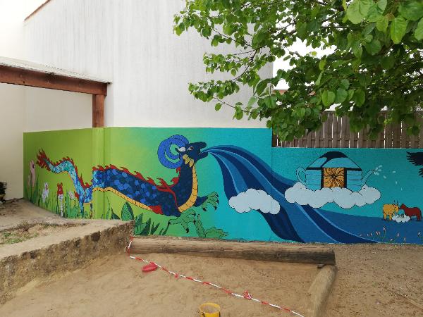 Atelier de fresque participative — Vivre ensemble - voyage en Mongolie, Bournezeau (2)
